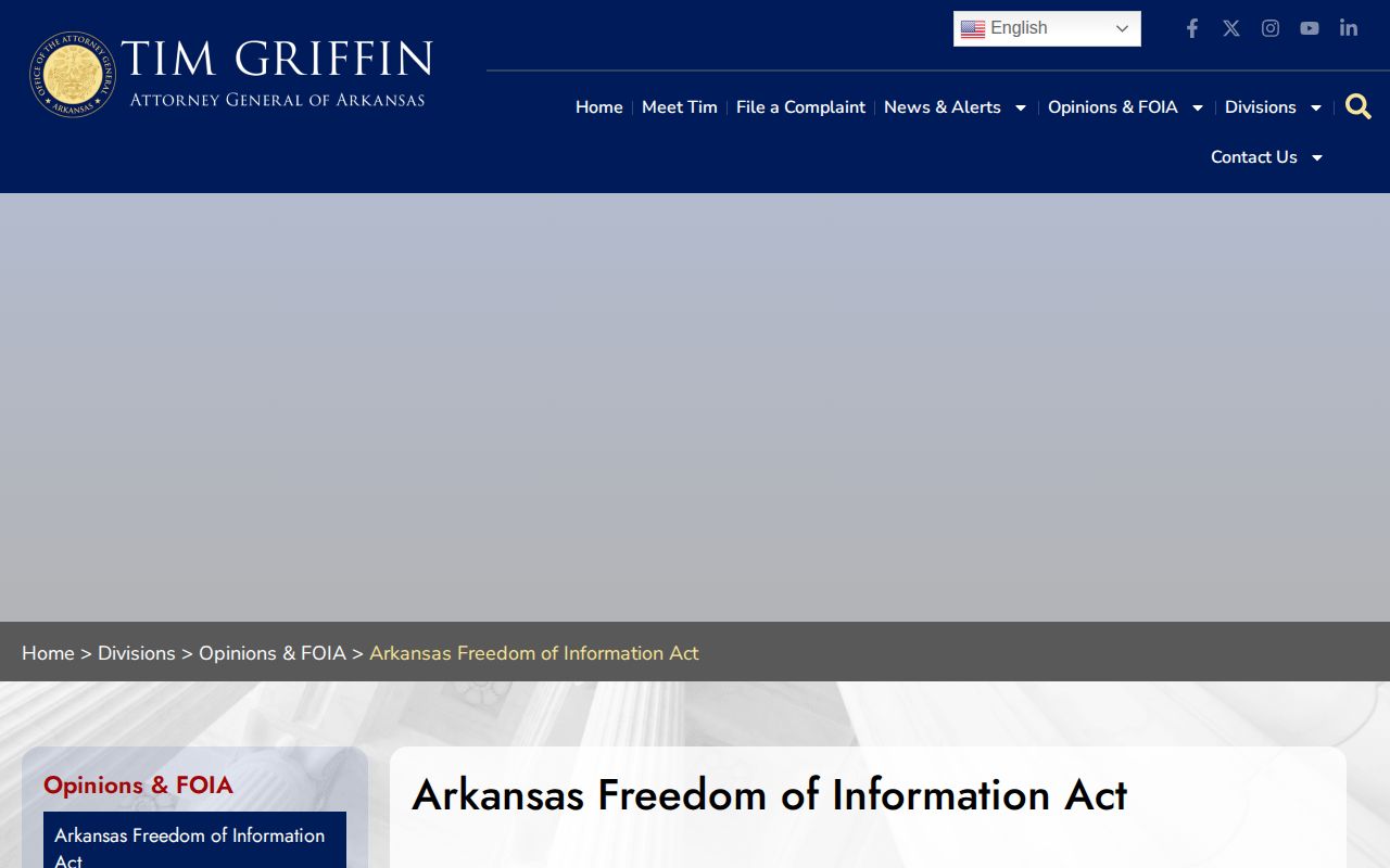 Arkansas FOIA resource for Howard County arrest and booking record requests