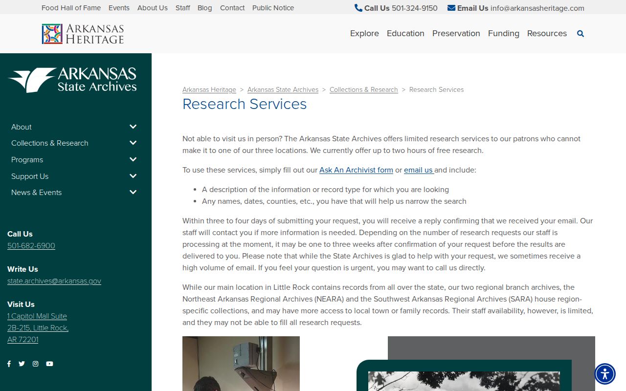 Howard County historical arrest report research through Arkansas State Archives services